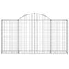 vidaXL Arched Gabion Baskets 3 pcs 200x30x100/120 cm Galvanised Iron