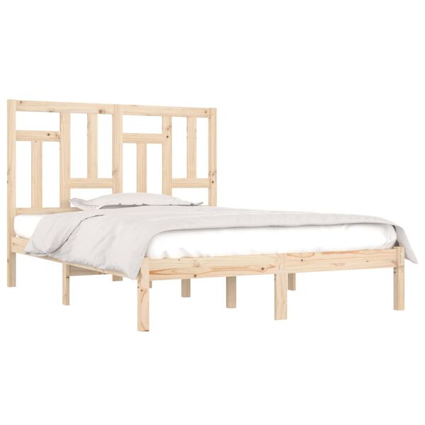 vidaXL Bed Frame without Mattress 135x190 cm Double Solid Wood