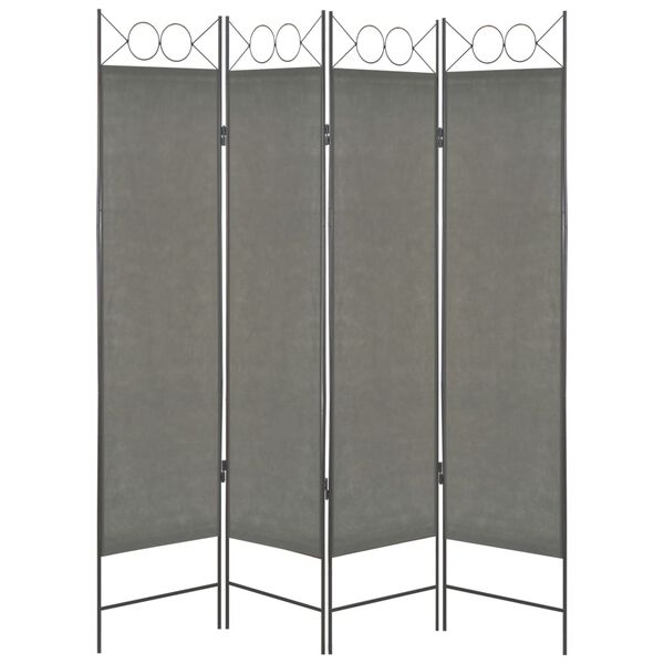vidaXL 4-Panel Room Divider Anthracite 160x180 cm