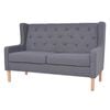 vidaXL Sofa Set 2 Pieces Fabric Grey