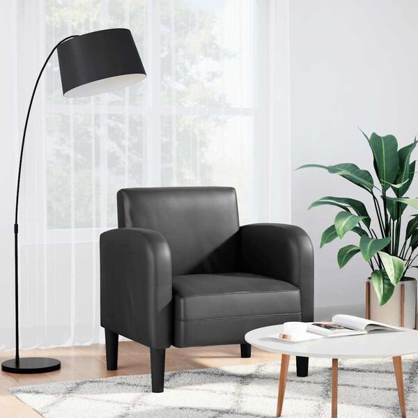 vidaXL Sofa Chair with Armrests Black 54 cm Faux Leather