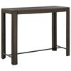 vidaXL Bar Table | Brown | PE rattan, powder-coated steel
