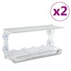 vidaXL Window Bird Feeders 2 pcs Acrylic 30x12x15 cm