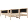 vidaXL Bed frame Brown and dark grey 150 x 200 cm Solid pine wood