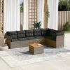 vidaXL 8 Piece Garden Sofa Set with Cushions Grey Poly Rattan