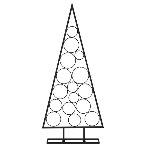 vidaXL Metal Christmas Tree for Decoration Black 125 cm