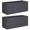 vidaXL Garden Planter 2 pcs Anthracite 80 x 40 x 40 cm