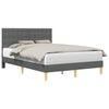 vidaXL Bed Frame with Headboard Dark Grey 137 x 190 cm Fabric