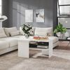 vidaXL Coffee Table White 90x60x46.5 cm Engineered Wood