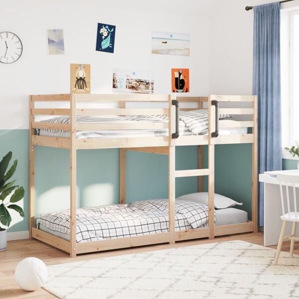 vidaXL Bunk Bed without Mattress 90x190 cm Solid Wood Pine