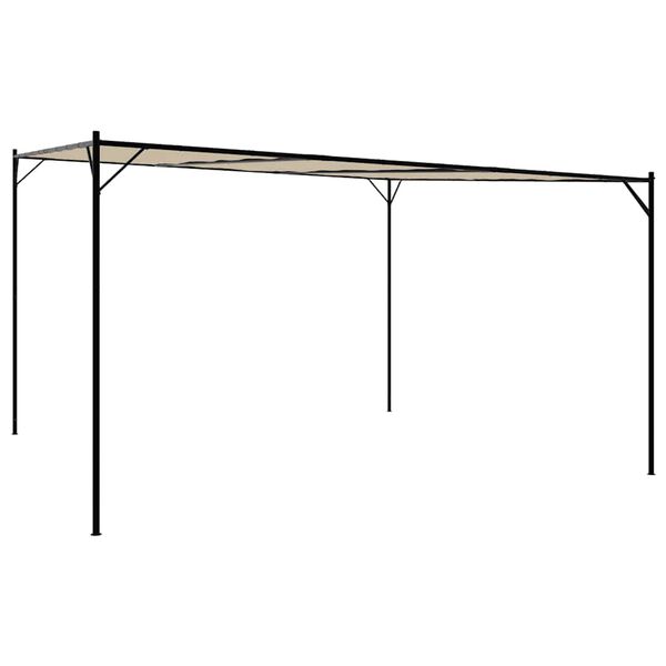 vidaXL Gazebo Beige 4x4 m 180 g/m² Fabric and Steel