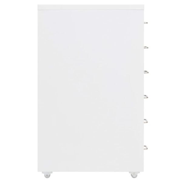 vidaXL Mobile File Cabinet White 28x41x69 cm Metal