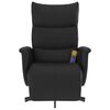 vidaXL Massage Recliner Chair with Footrest Black Faux Leather
