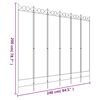 vidaXL 6-Panel Room Divider White 240x200 cm Fabric