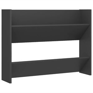 vidaXL Wall Shoe Cabinet | Grey | Engineered Wood | Medium | Wall Mounting