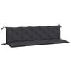 vidaXL Garden Bench Cushions 2pcs Black 180x50x7cm Oxford Fabric