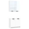 vidaXL 2 Piece Bathroom Cabinet Set White Engineered Wood