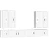 vidaXL 8 Piece TV Cabinet Set White Engineered Wood