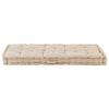vidaXL Pallet Floor Cushion Cotton 120x80x10 cm Beige