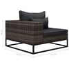 vidaXL 3 Piece Garden Sofa Set with Cushions Poly Rattan Grey