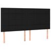 vidaXL LED Headboard Black 160 cm Fabric