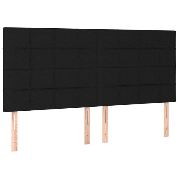 vidaXL LED Headboard Black 160 cm Fabric