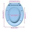 vidaXL Soft-Close Toilet Seat Blue Oval