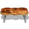 vidaXL Coffee Table 35 cm 6 Trunks Solid Acacia Wood