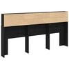 vidaXL Headboard Cabinet Black Oak 200 x 19 x 103.5 cm Engineered Wood