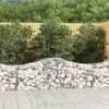 vidaXL Arched Gabion Baskets 40 pcs 200x50x60/80 cm Galvanised Iron