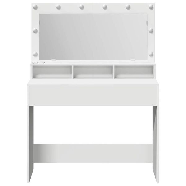vidaXL Dressing Table White 100 x 41 x 135 cm Engineered Wood
