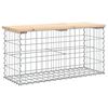 vidaXL Garden Bench Gabion Design 83x31.5x42 cm Solid Wood Pine