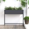 vidaXL Raised Garden Planter Anthracite 100 x 26 x 82 cm Steel