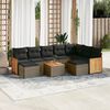 vidaXL 10 Piece Garden Sofa Set with Cushions Grey Poly Rattan