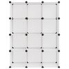 vidaXL Storage Cube Organiser with 12 Cubes Transparent PP