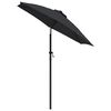 vidaXL Garden Parasol Black 200x224 cm Aluminium