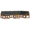 vidaXL Outdoor Sofa Set 9 pcs Natural and Anthracite