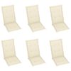 vidaXL Folding Garden Chairs 6 pcs with Cushions Solid Acacia Wood