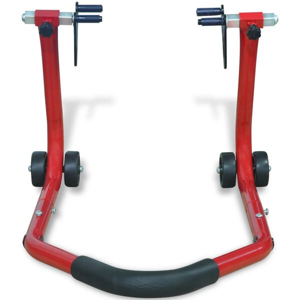 vidaXL Motorcycle Front Stand Red