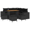 vidaXL Garden Sofa Set 9 pcs 8-Seater Black Poly Rattan