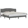 vidaXL Bed Frame with Headboard Dark Grey 180 x 200 cm Velvet