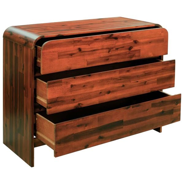 vidaXL Chest of Drawers Solid Acacia Wood 90x37x75 cm