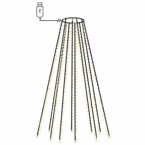vidaXL Tree Light | Dark Green, Warm White | PVC, Electronic components