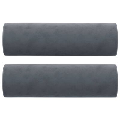vidaXL 2-Seater Sofa with Throw Pillows Dark Grey 120 cm Velvet