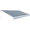 vidaXL Folding Awning Manual Operated 500 cm Blue/White