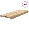 vidaXL Stair Treads 4 pcs Untreated 70x30x2 cm Solid Wood Oak
