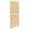 vidaXL Sliding Door NARVIK Natural and Black 80 x 210 cm (152.5 cm)