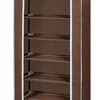Fabric Shoe Cabinet with Cover 162 x 57 x 29 cm Brown