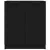 vidaXL Sideboards 2 pcs Black 60x30x70 cm Engineered Wood