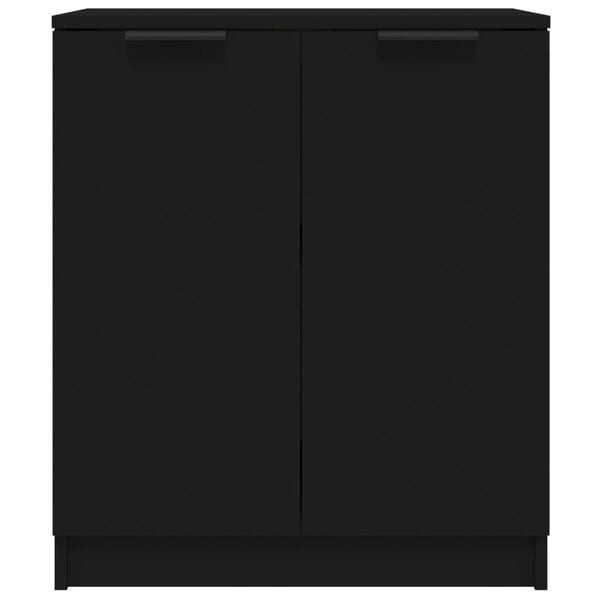 vidaXL Sideboards 2 pcs Black 60x30x70 cm Engineered Wood